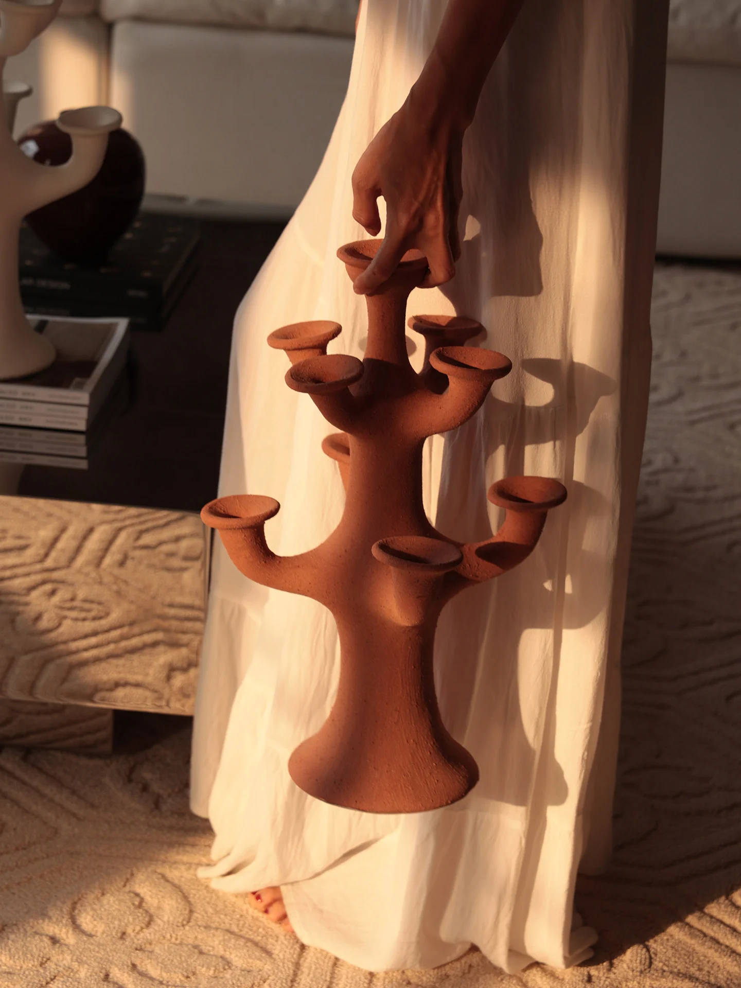 Terracotta Tree Candelabra - Image 15