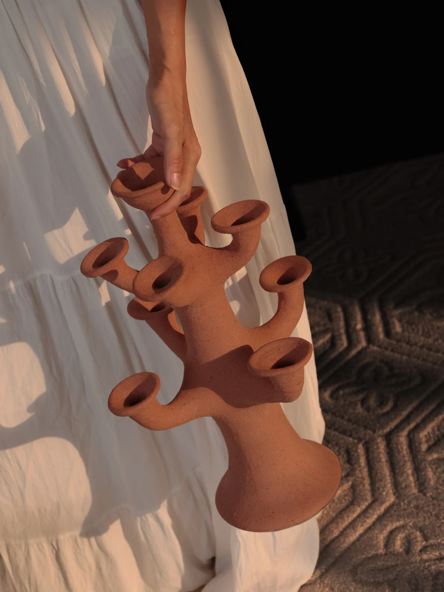 Terracotta Tree Candelabra - Image 5