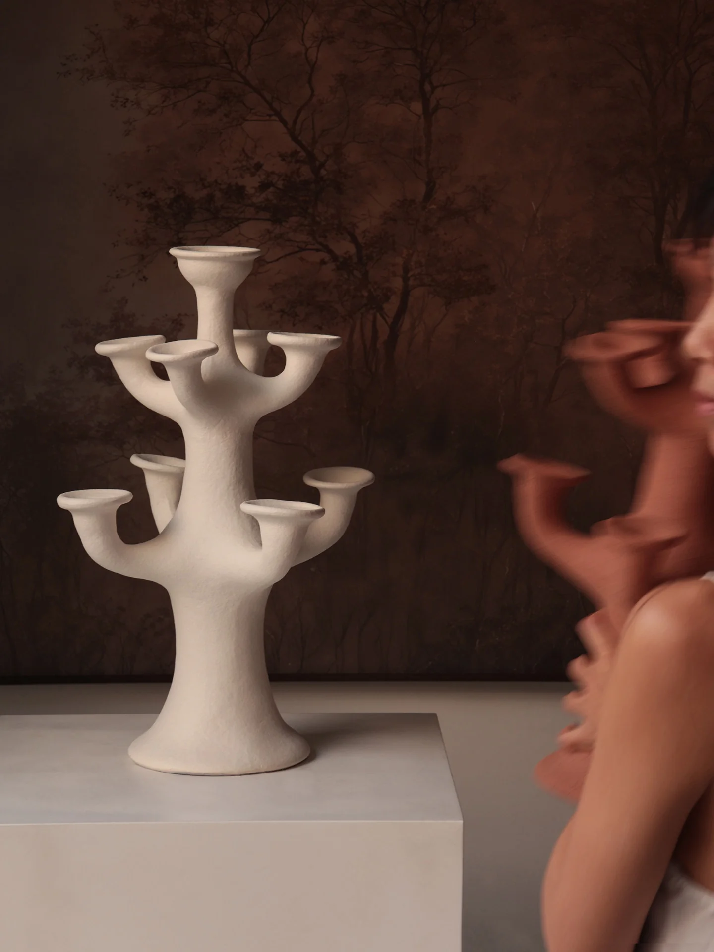 Terracotta Tree Candelabra - Image 9