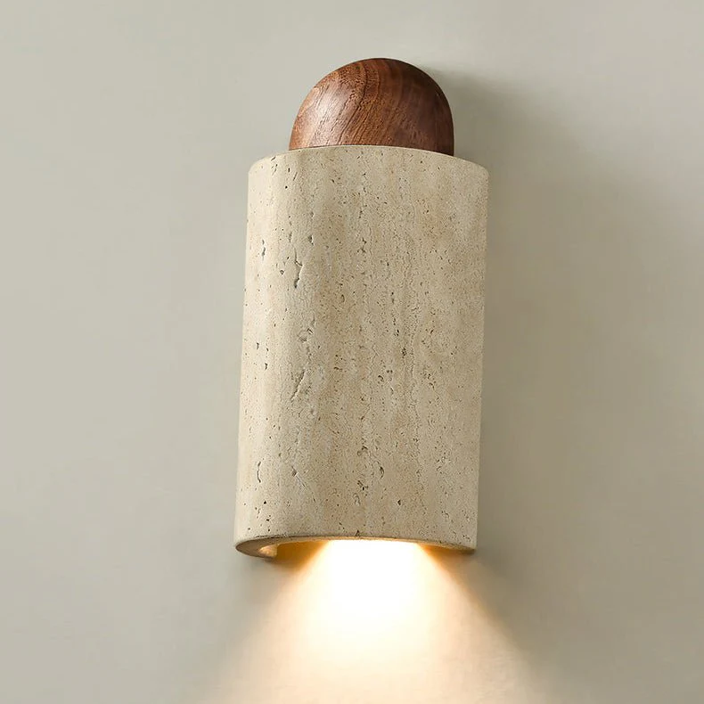 Travertine Cylinder Cap Wall Light - Image 10