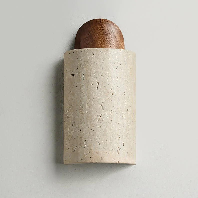 Travertine Cylinder Cap Wall Light - Image 11