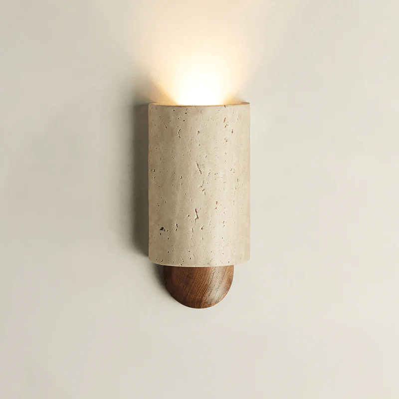 Travertine Cylinder Cap Wall Light - Image 12