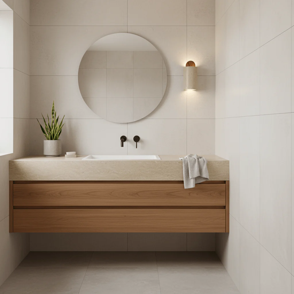 Travertine Cylinder Cap Wall Light - Image 7