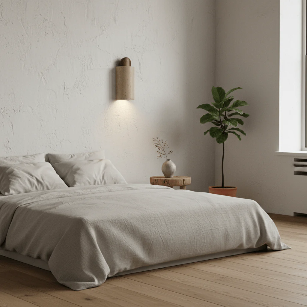 Travertine Cylinder Cap Wall Light - Image 8