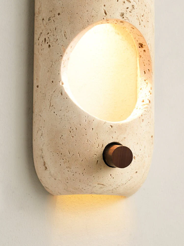 Travertine Oval Wall Sconce - Image 10