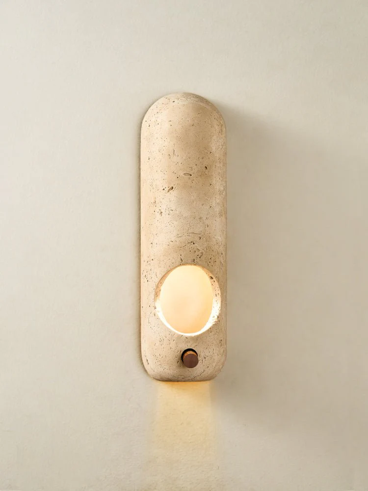 Travertine Oval Wall Sconce - Image 11