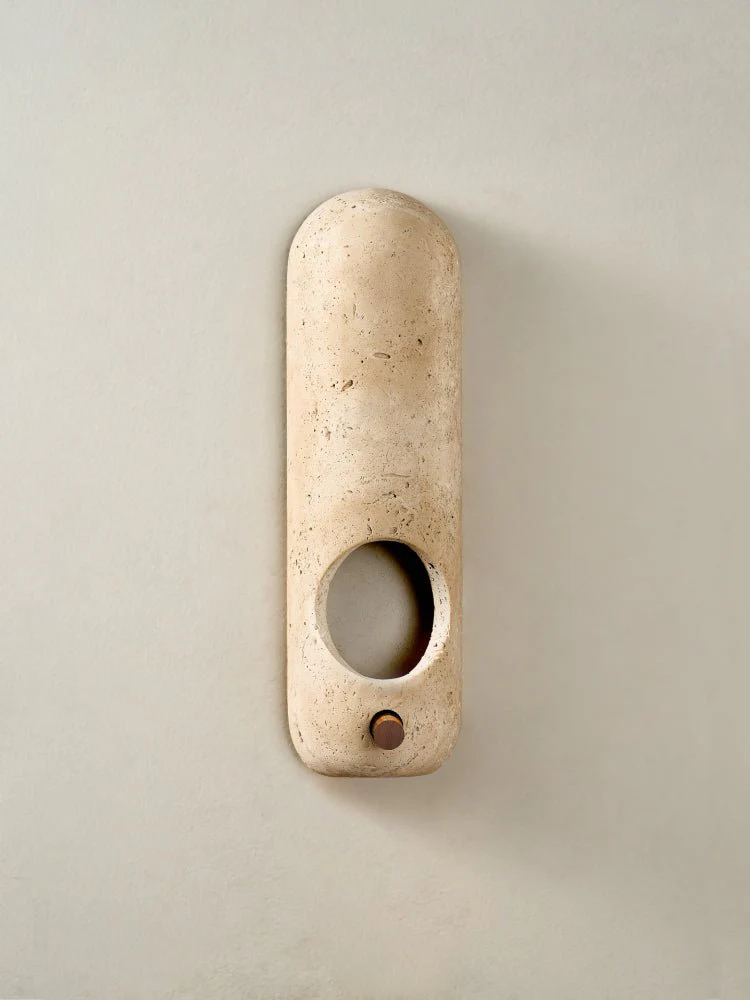 Travertine Oval Wall Sconce - Image 8