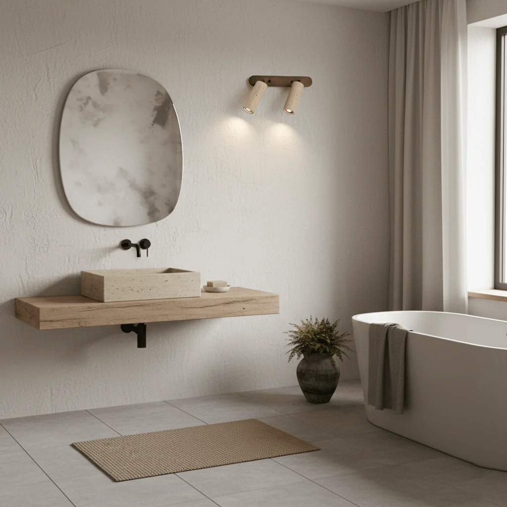 Travertine Triple Spotlight Wall Lamp - Image 3