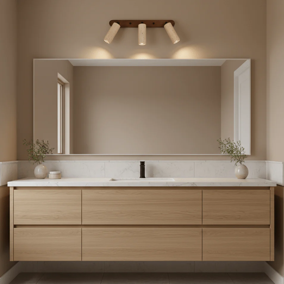 Travertine Triple Spotlight Wall Lamp - Image 4