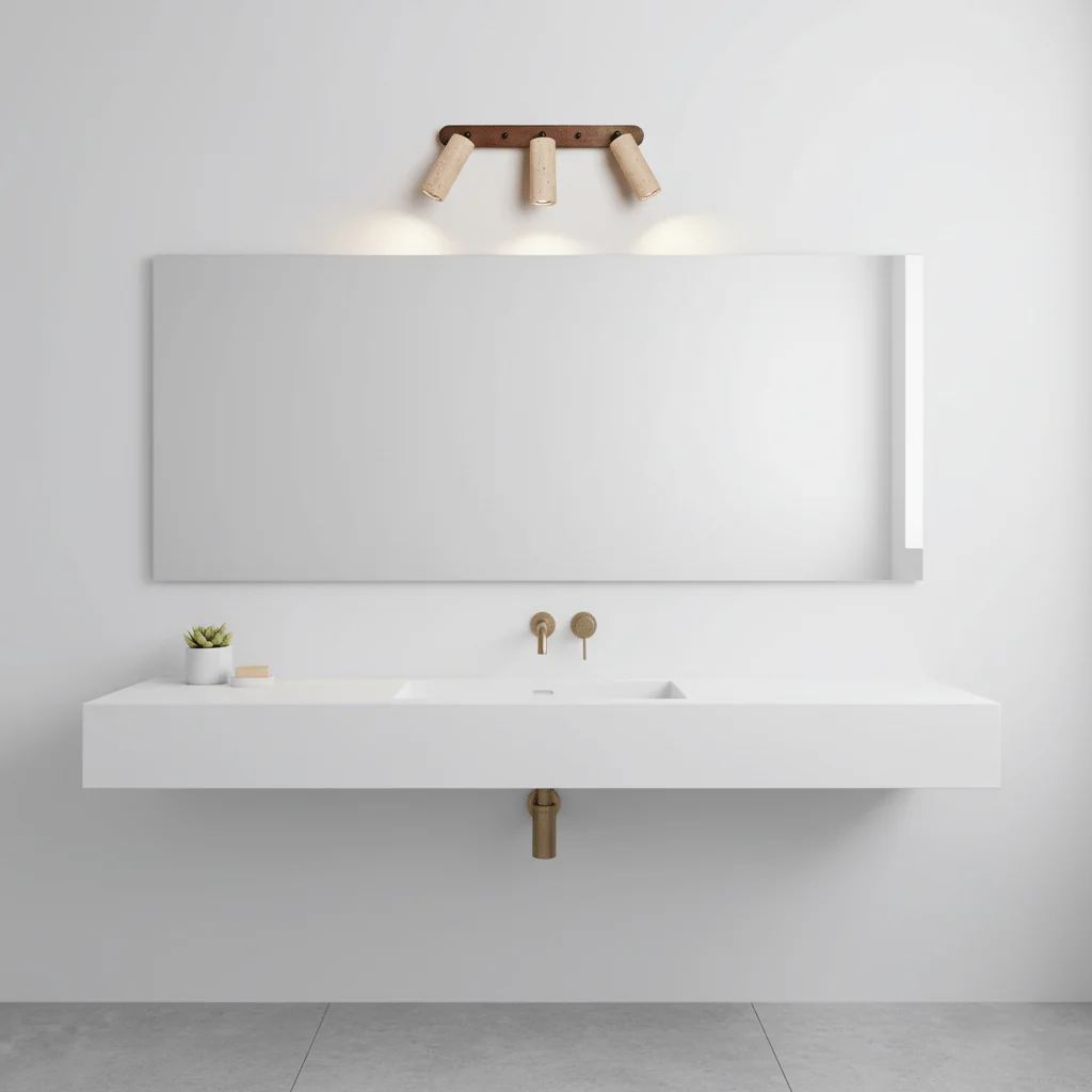 Travertine Triple Spotlight Wall Lamp - Image 5