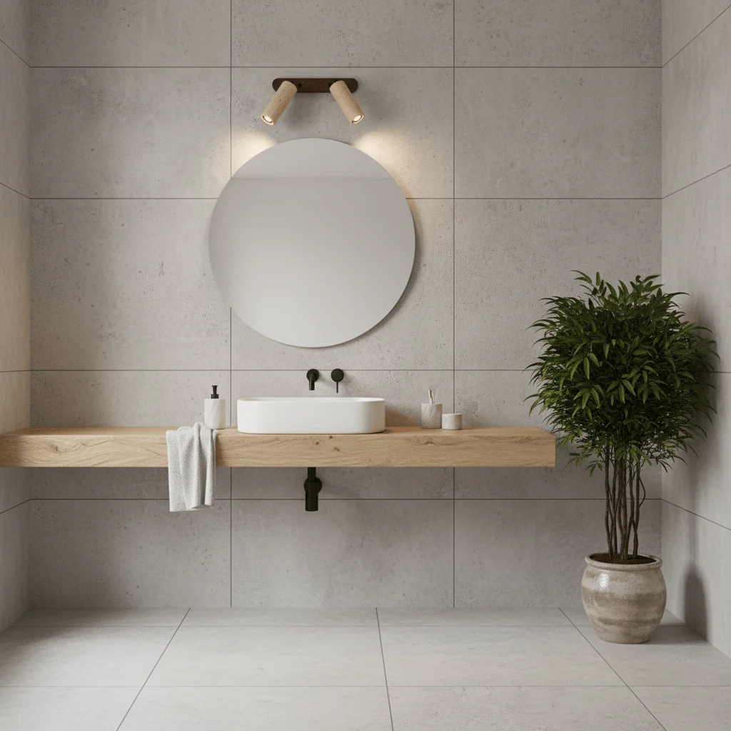 Travertine Triple Spotlight Wall Lamp - Image 9
