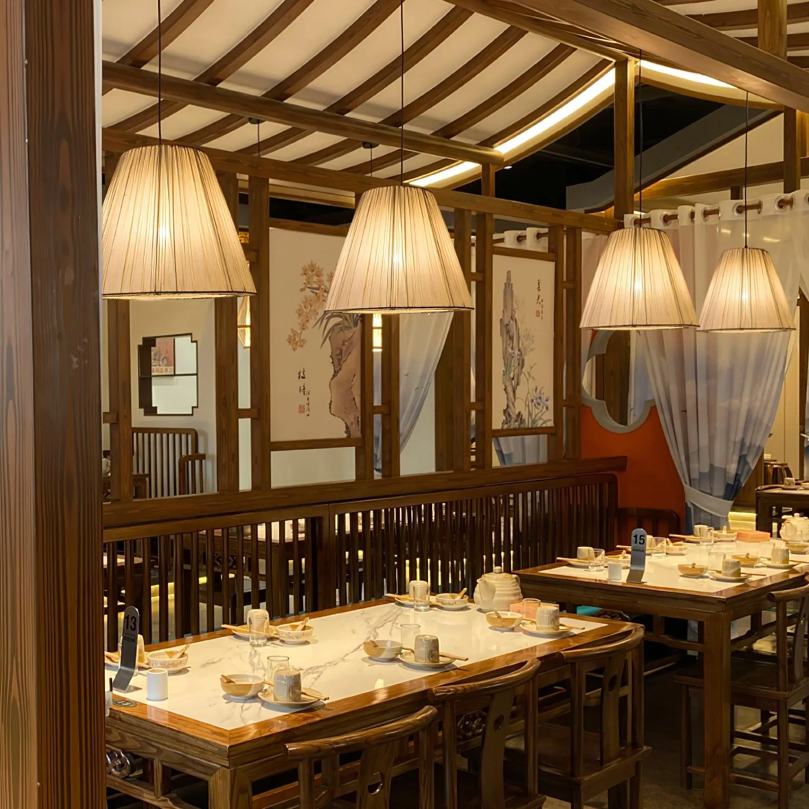 Textile Taper Pendant Lamp - Image 3