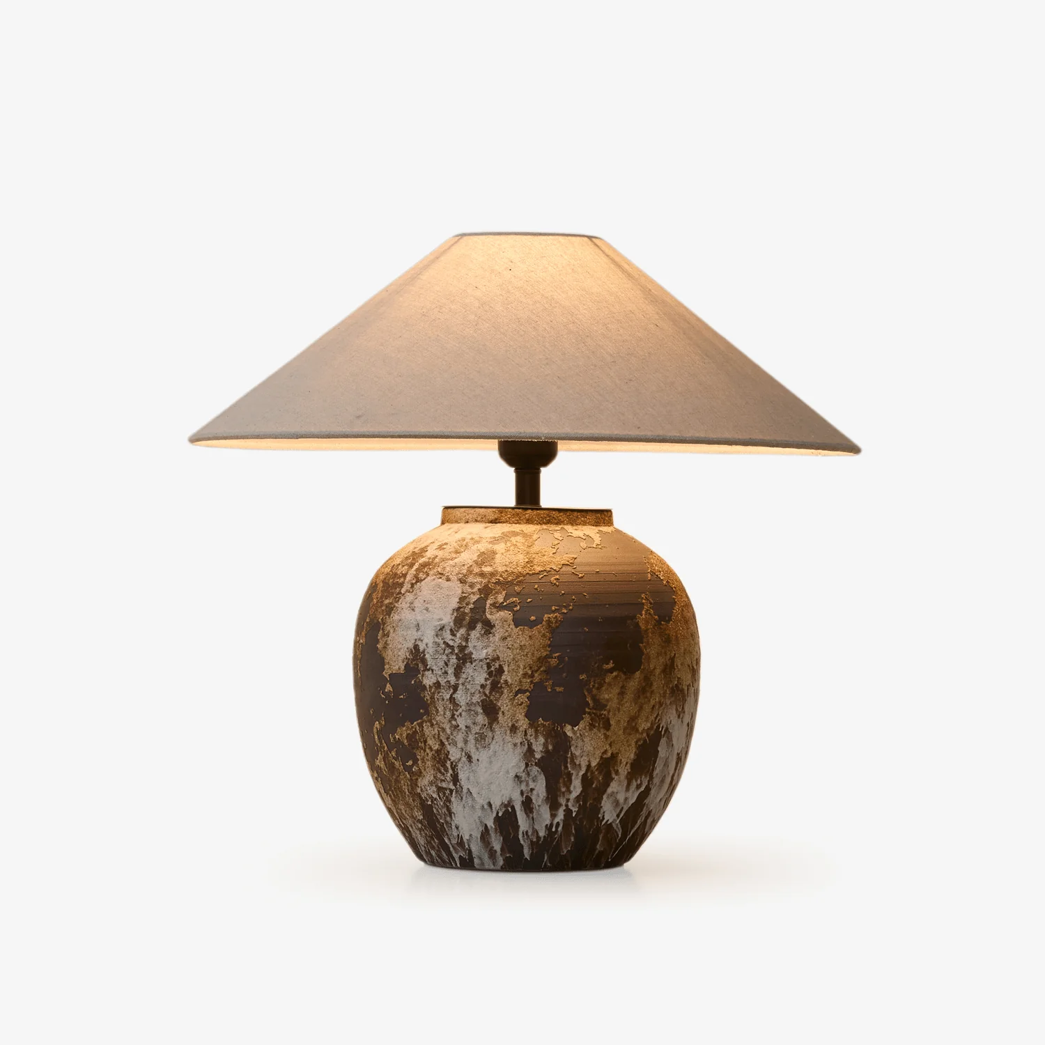 Textured Ceramic Jar Table Lamp