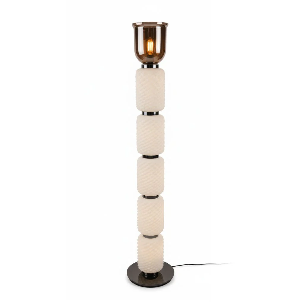 Textured Layered Glass Floor Light - Image 8