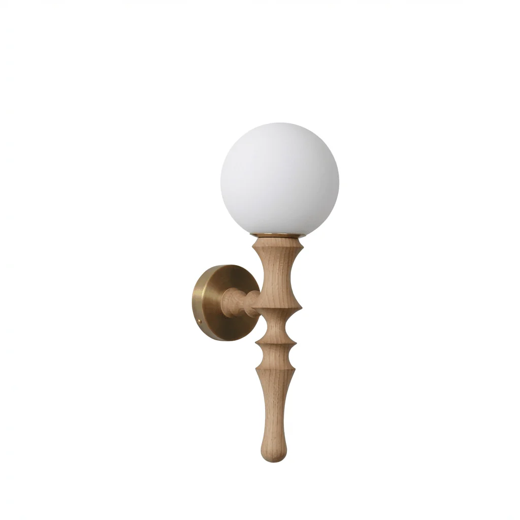 Thalor Wood Globe Wall Lamp - Image 10