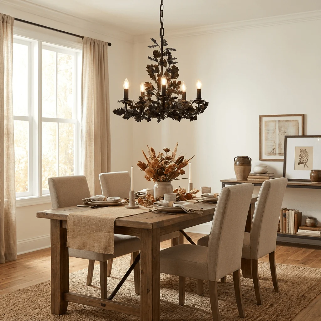 Thicket Oak Leaf Chandelier - Image 3