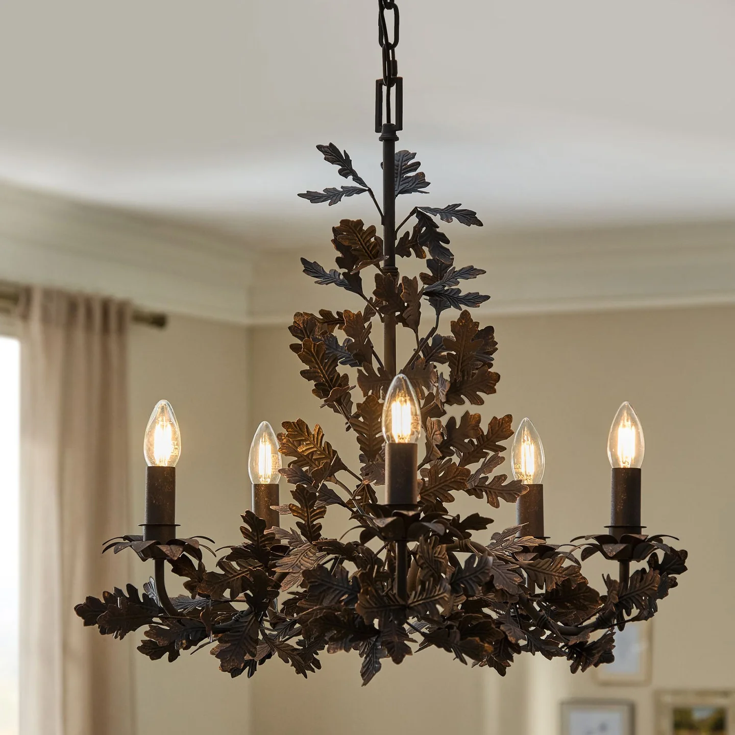 Thicket Oak Leaf Chandelier - Image 4