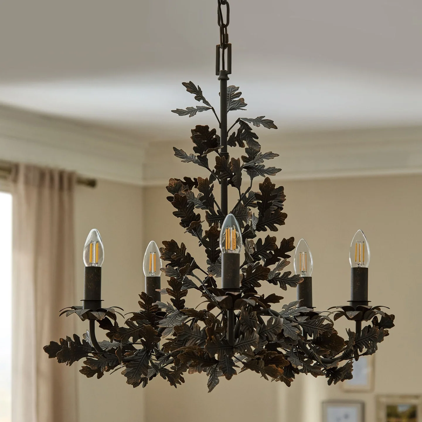 Thicket Oak Leaf Chandelier - Image 5