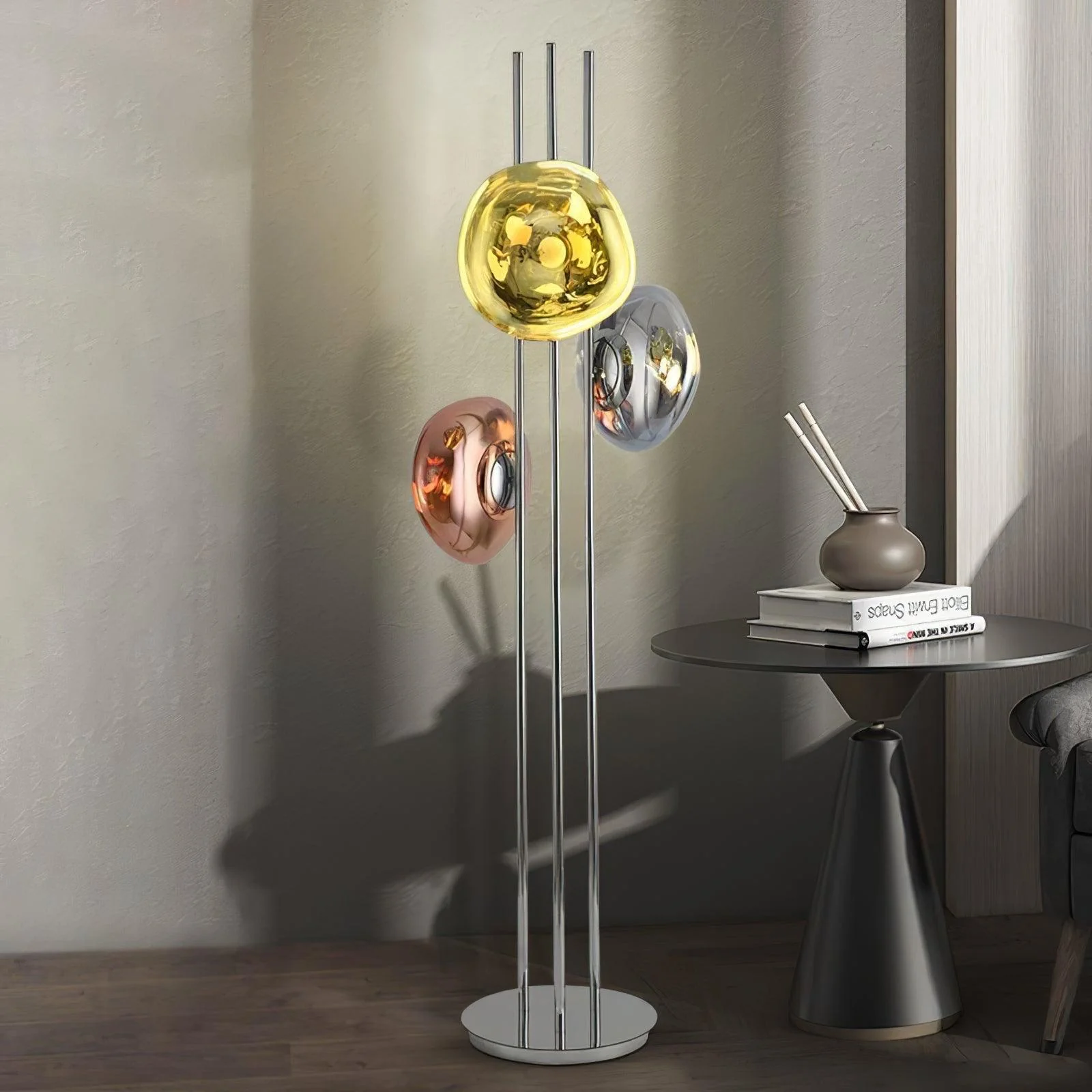 Three Lava Glass Floor Lamp - Image 5