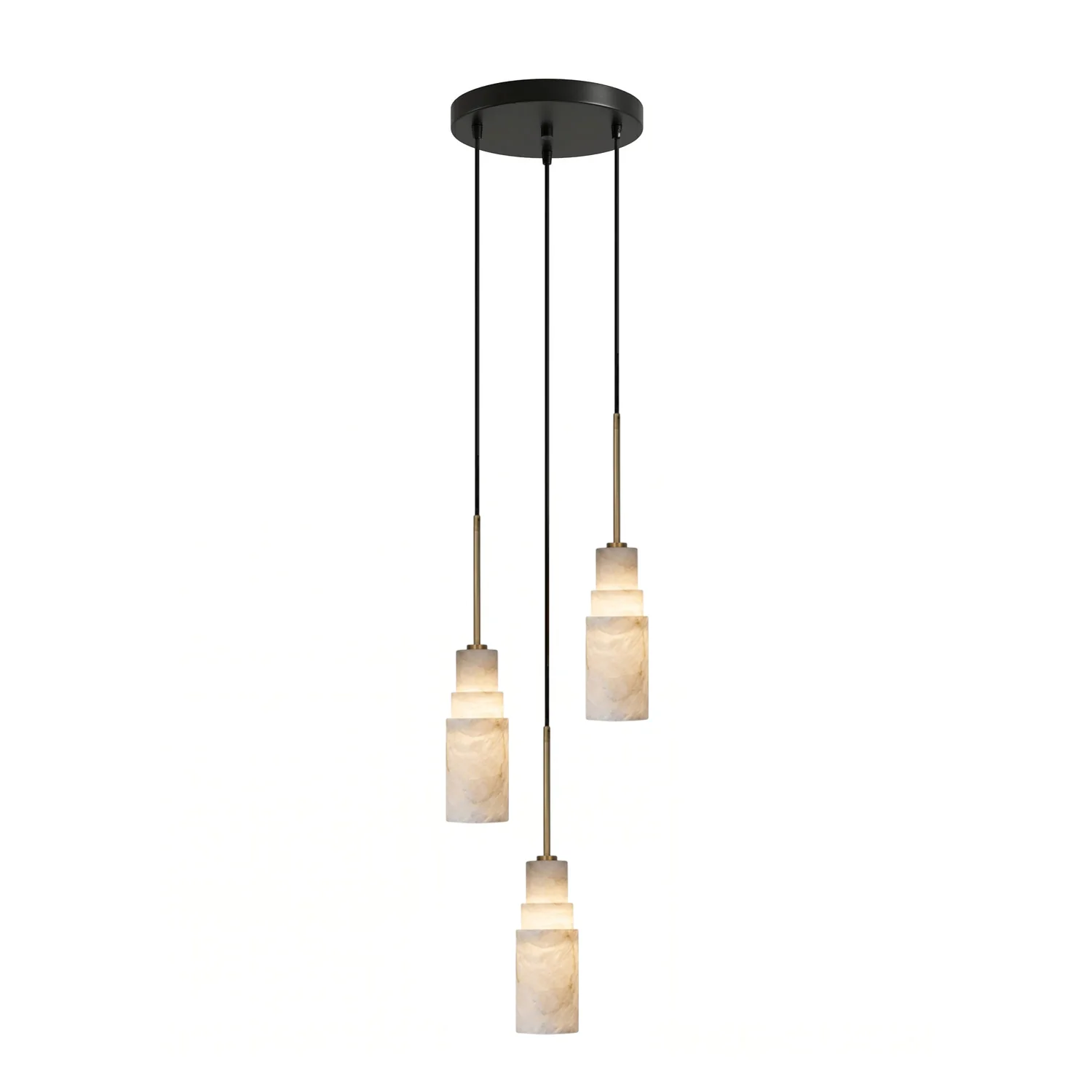 Tiered Alabaster Cluster Chandelier - Image 10