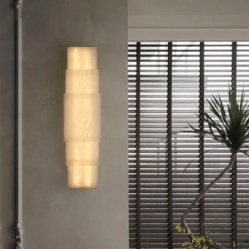 Tiered Alabaster Column Sconce - Image 5