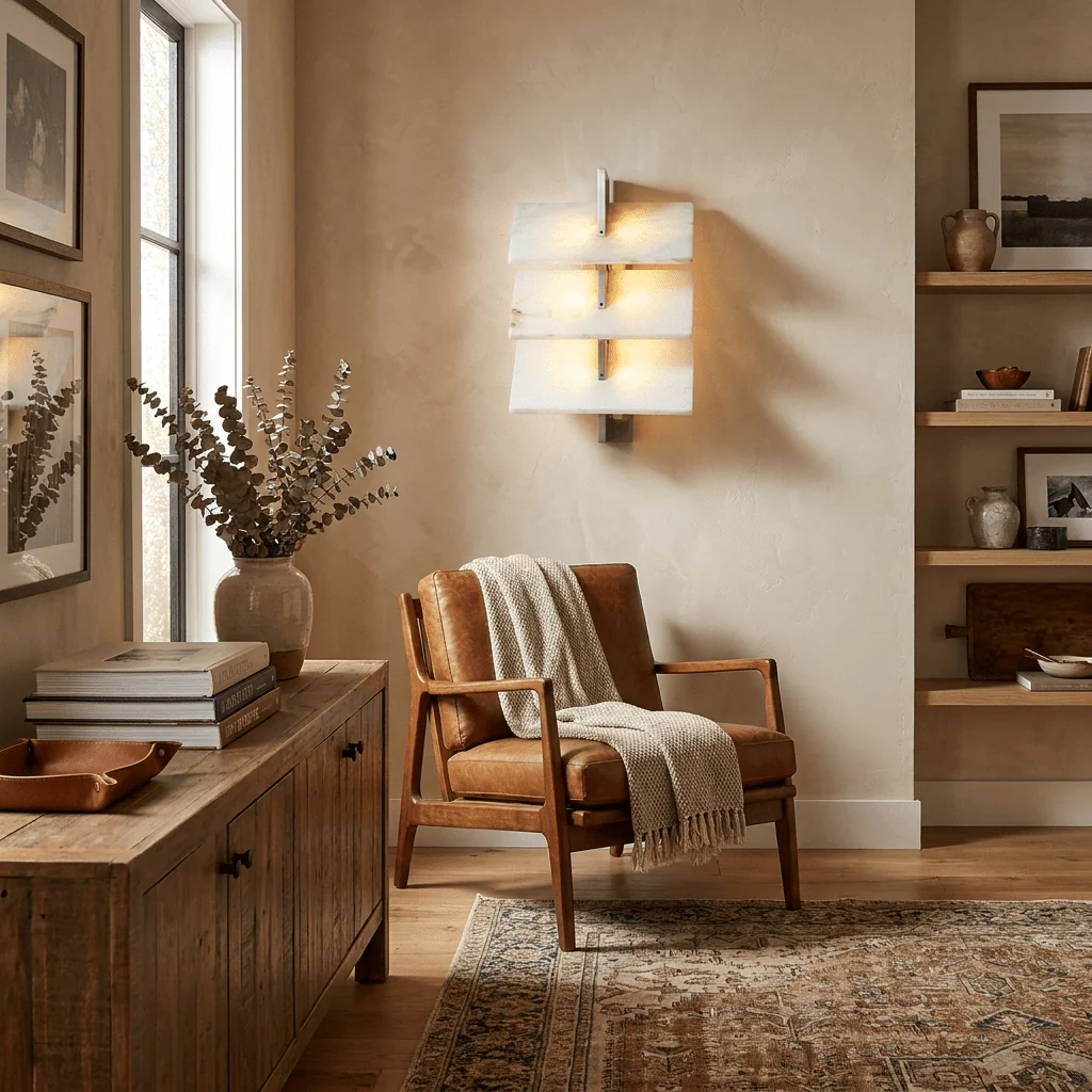 Tiered Alabaster Wall Sconce - Image 3