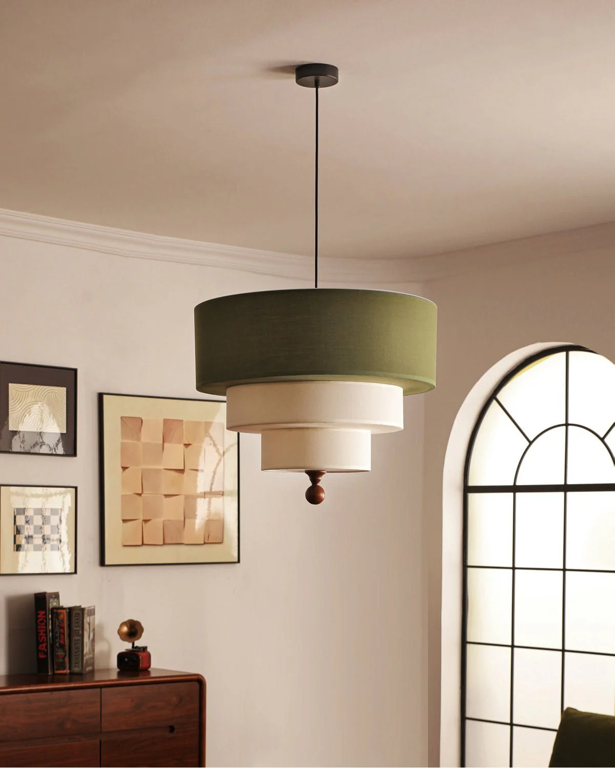 Tiered Fabric Pendant Light - Image 10