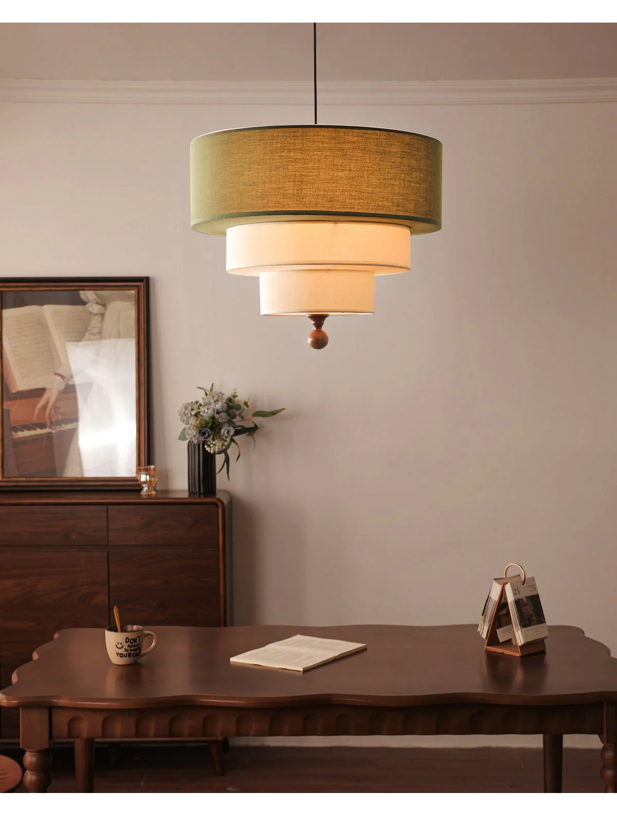 Tiered Fabric Pendant Light - Image 14