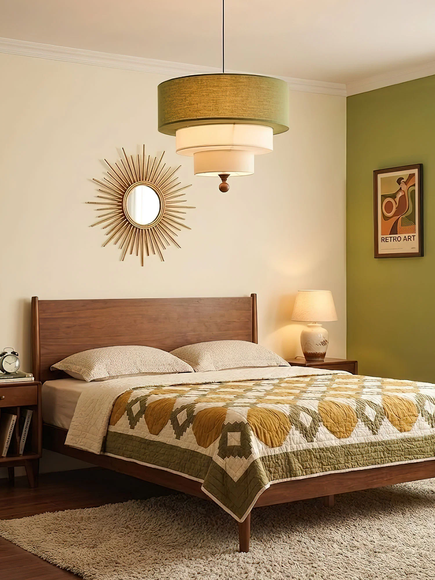 Tiered Fabric Pendant Light - Image 5