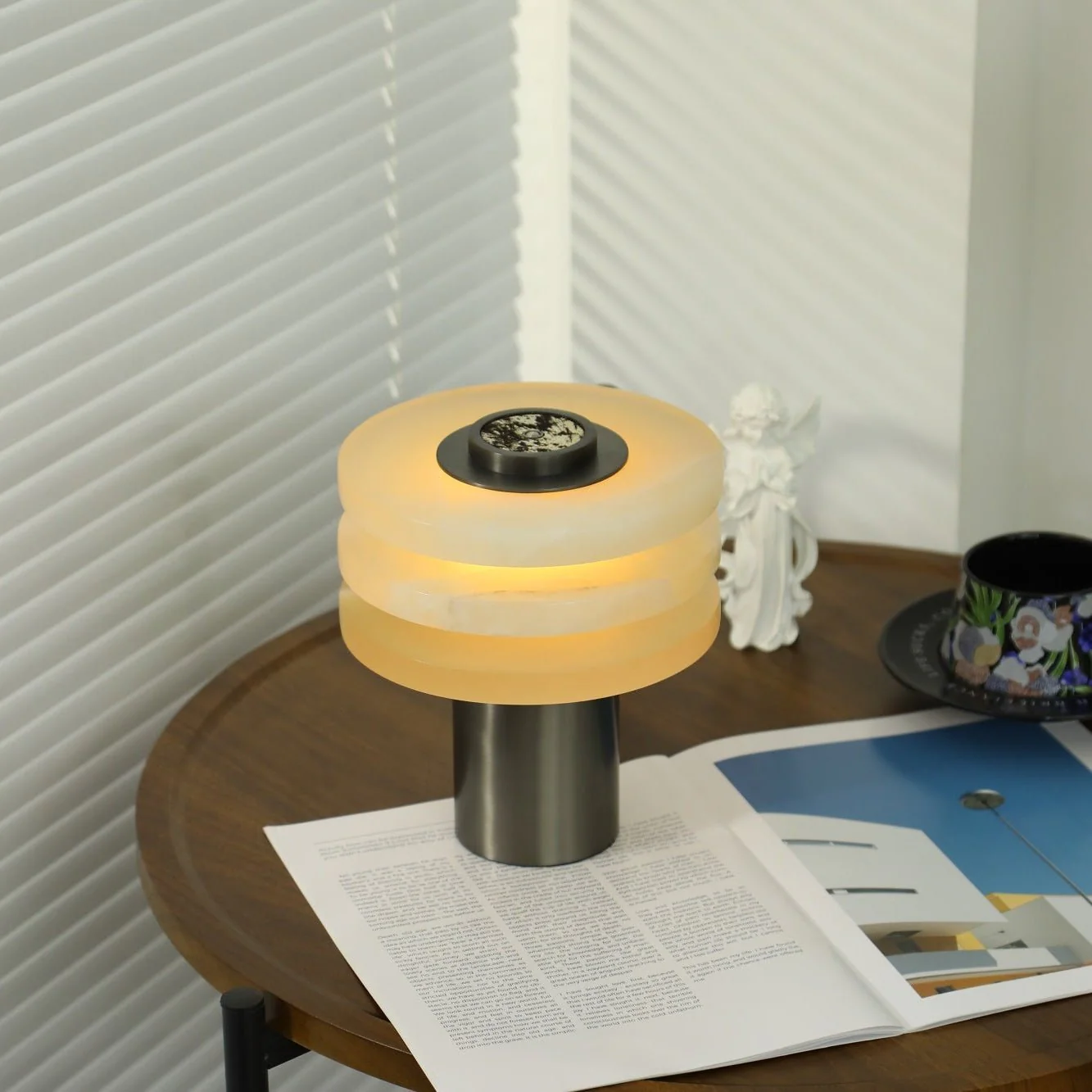 Tiered Obelisk Alabaster Table Lamp - Image 18