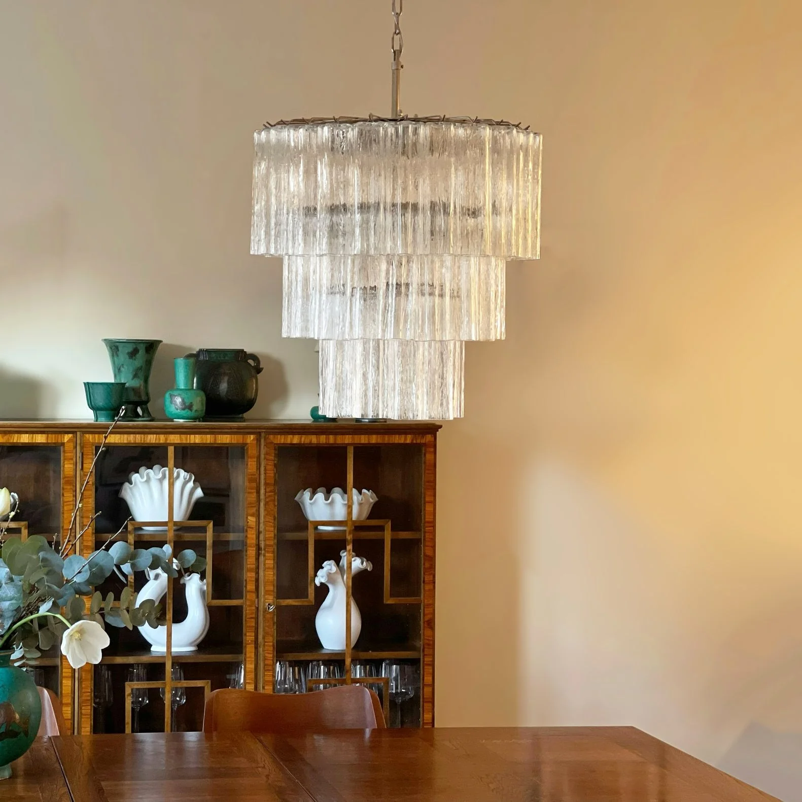 Tiered Tube Murano Glass Chandelier - Image 6