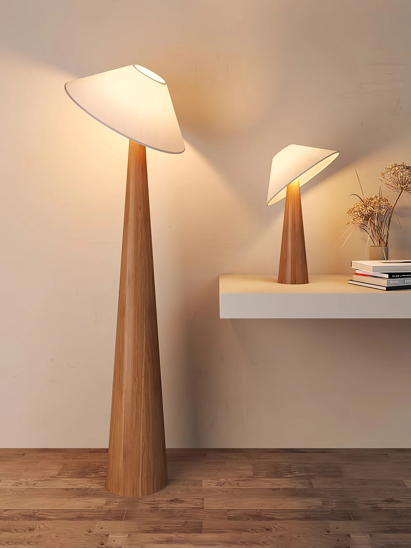 Tilt Hat Wooden Floor Lamp - Image 36