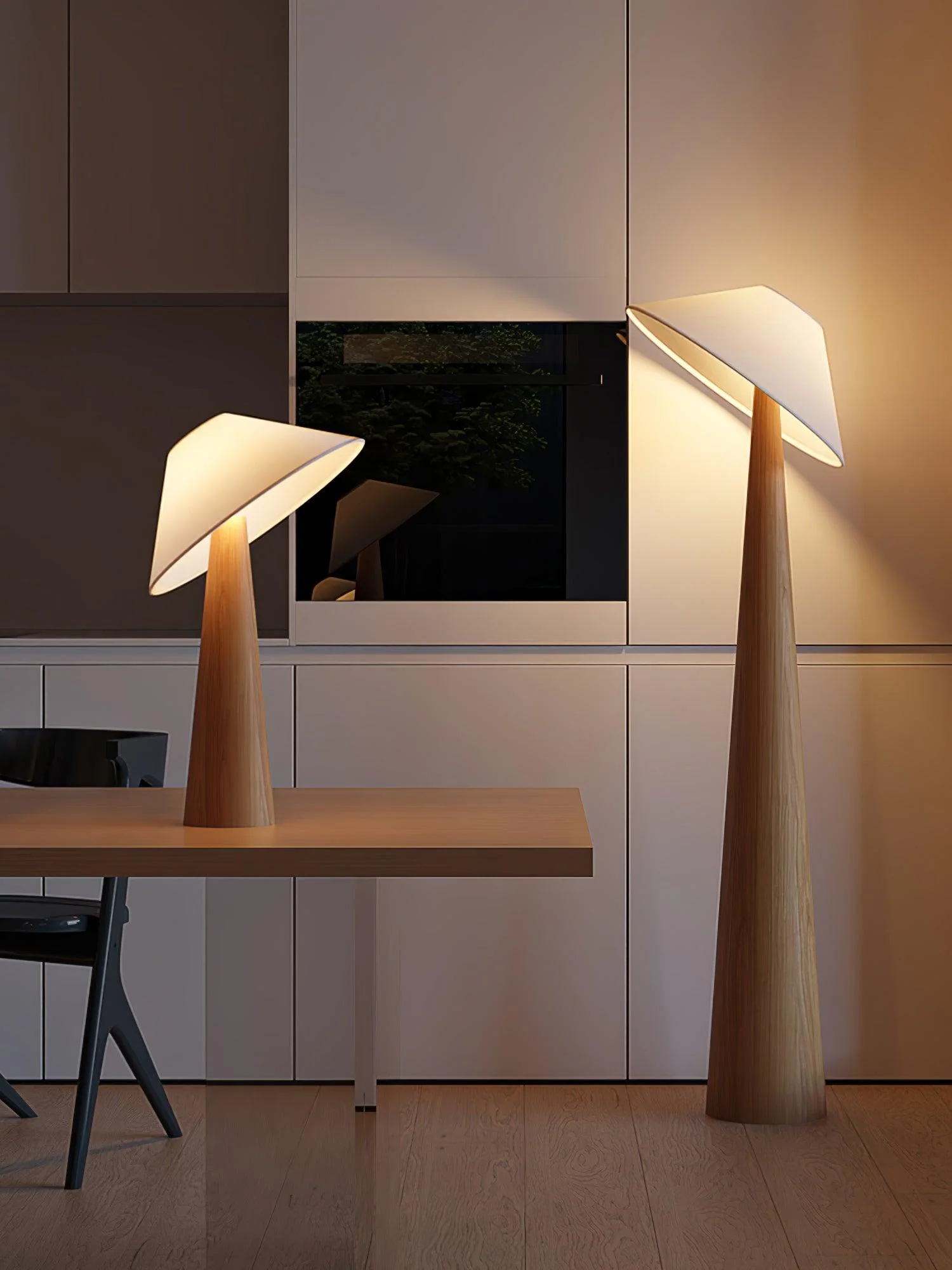 Tilt Hat Wooden Table Lamp - Image 11