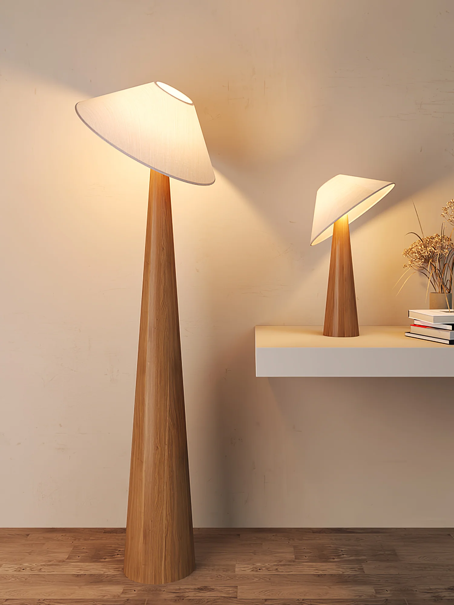 Tilt Hat Wooden Table Lamp - Image 24