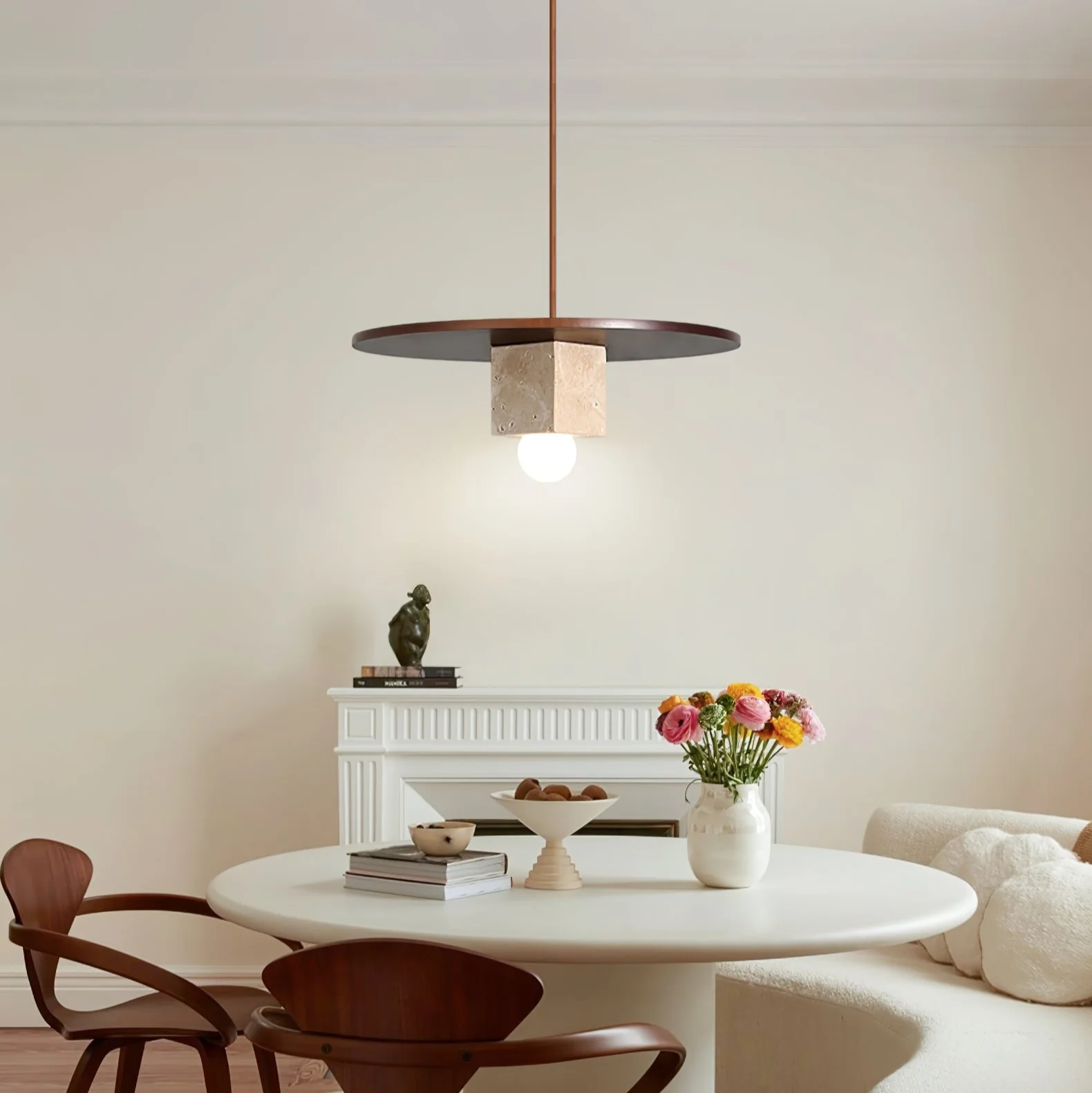 Tondo Stone Disc Pendant Light - Image 2