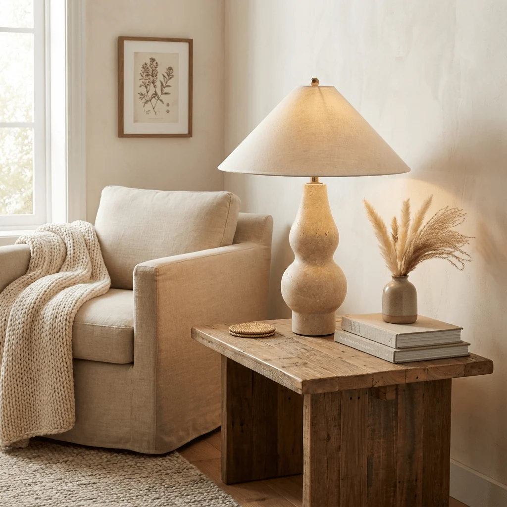 Tovelle Yellow Travertine Table Lamp - Image 10