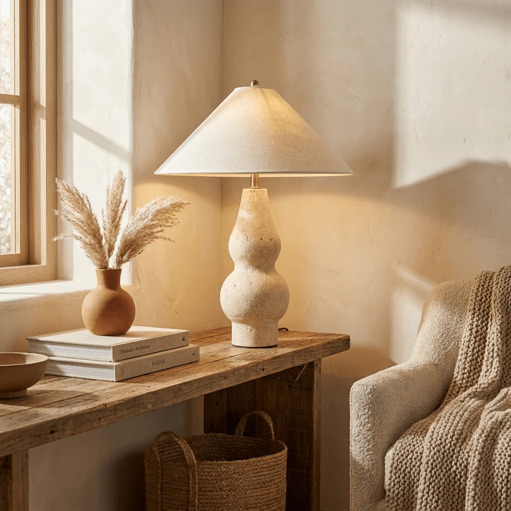 Tovelle Yellow Travertine Table Lamp - Image 7