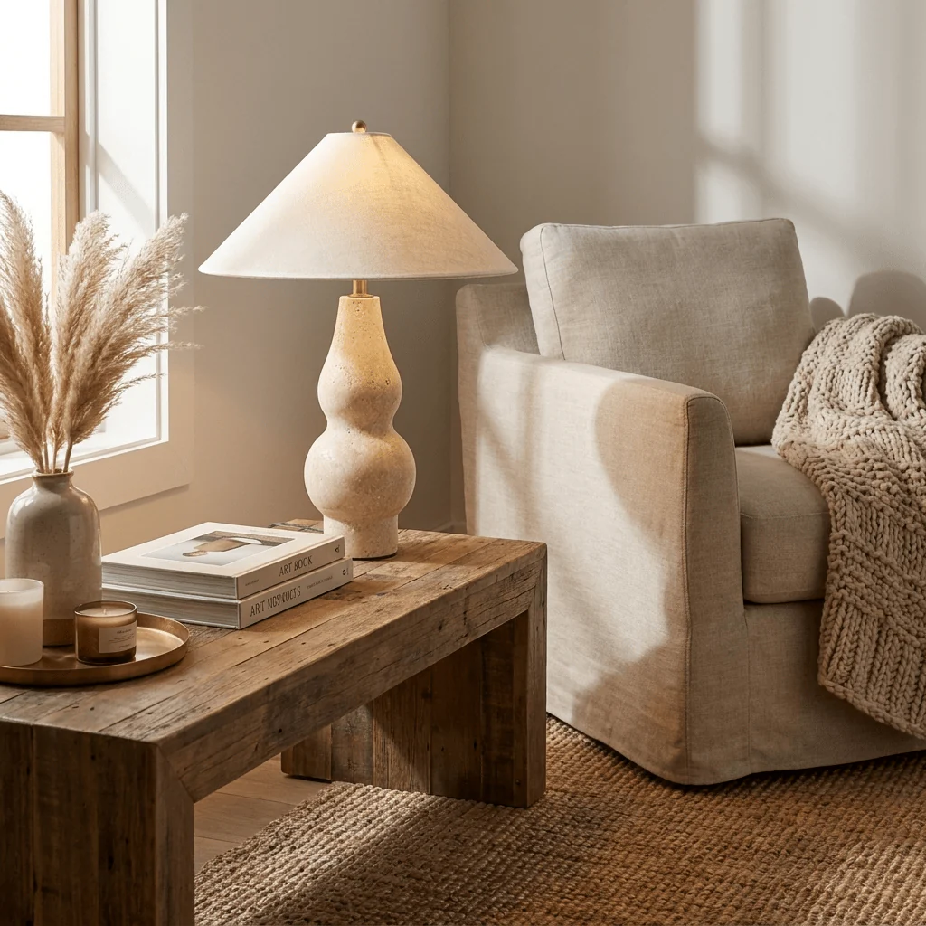 Tovelle Yellow Travertine Table Lamp - Image 9