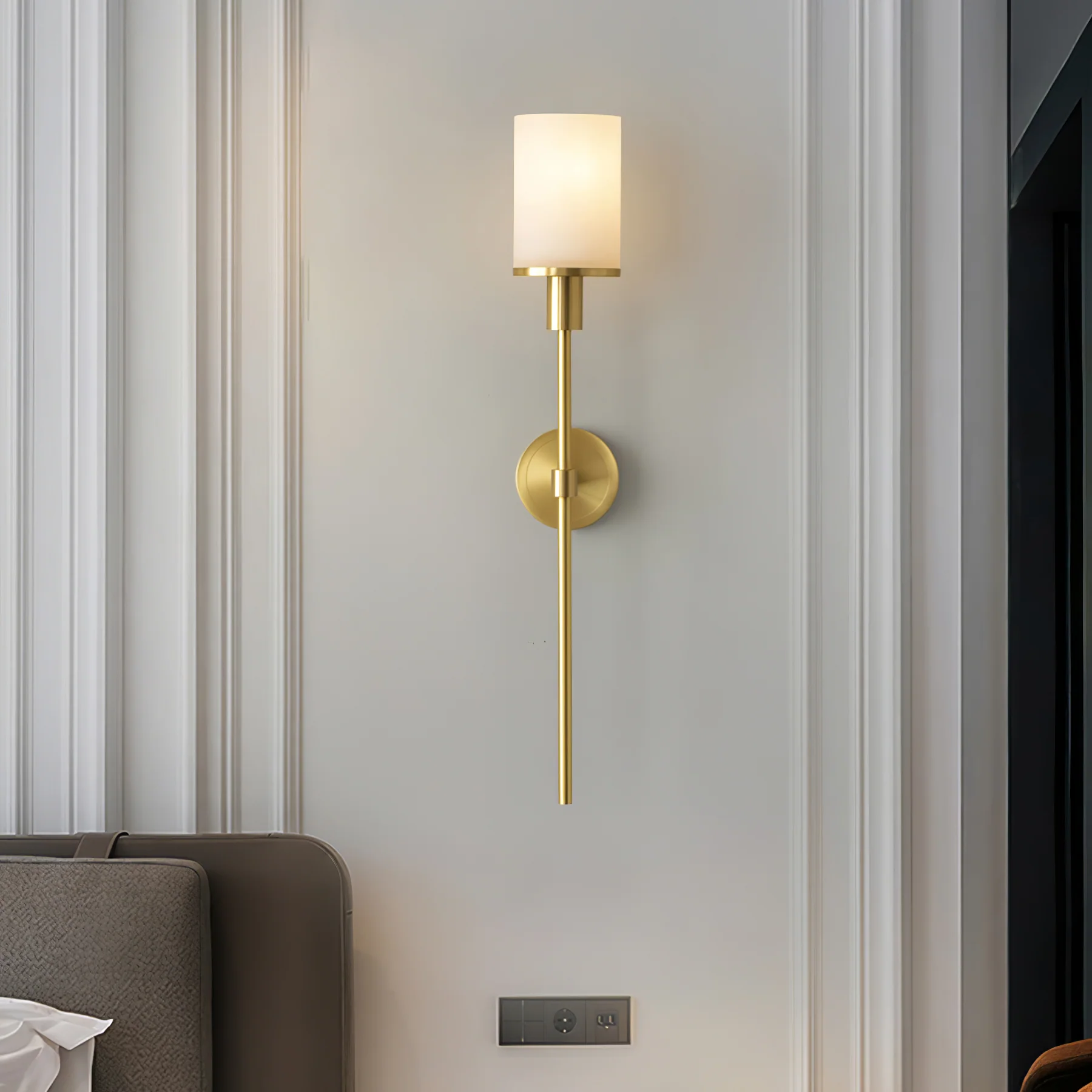 Tracie Classic Alabaster Sconce - Image 12