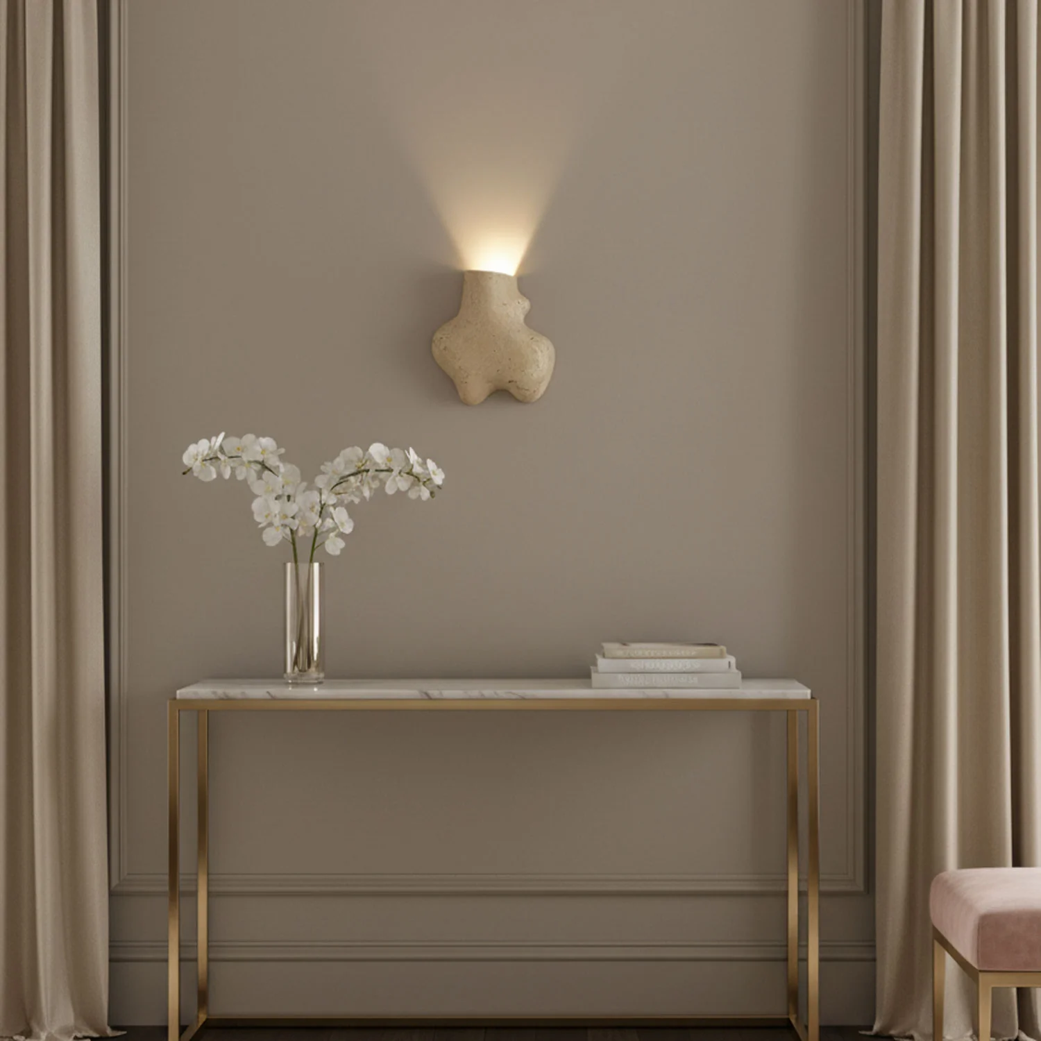 Travertine Abstract Wall Lamp - Image 2