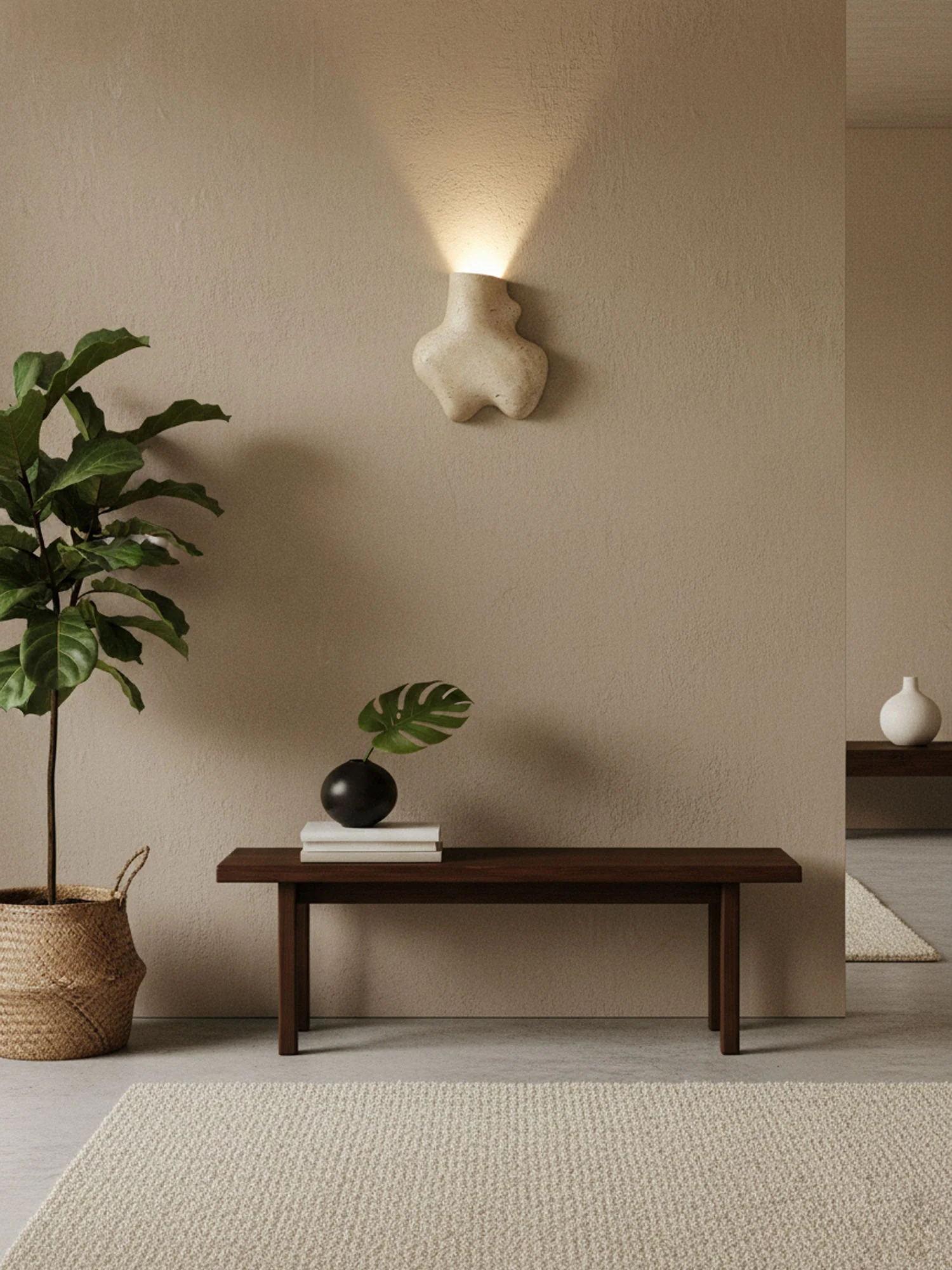 Travertine Abstract Wall Lamp - Image 4