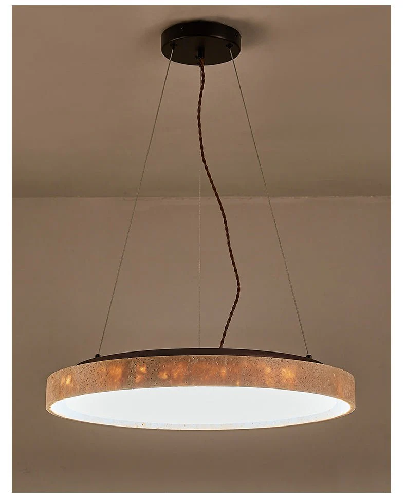 Travertine Circle LED Pendant Light - Image 8