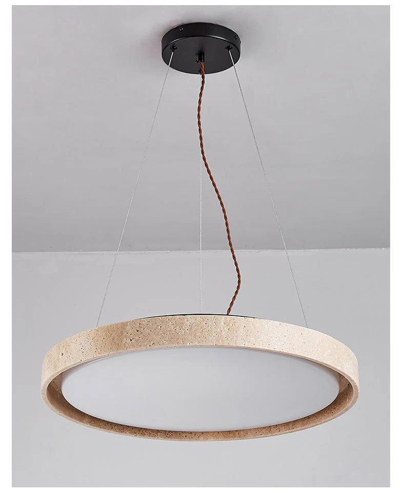 Travertine Circle LED Pendant Light - Image 9