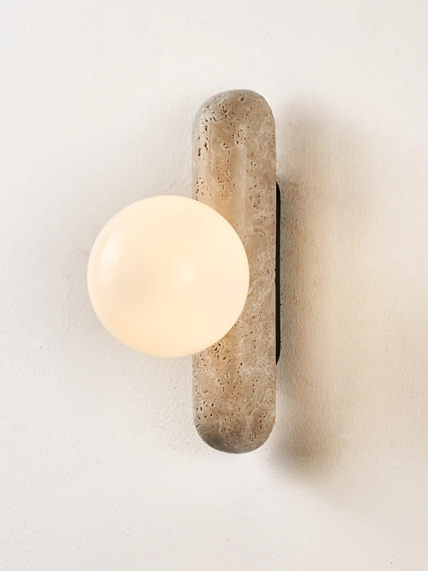 Travertine Column Globe Wall Sconce - Image 19