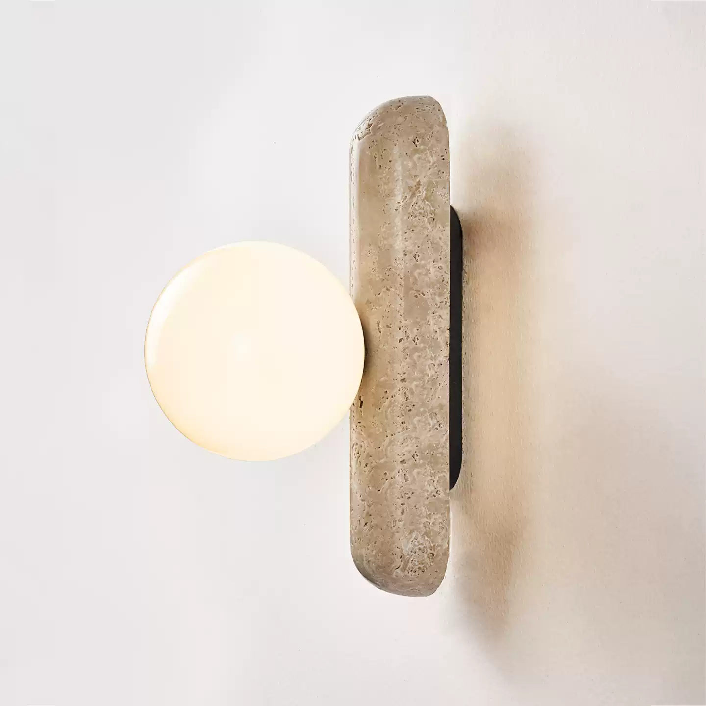 Travertine Column Globe Wall Sconce - Image 6