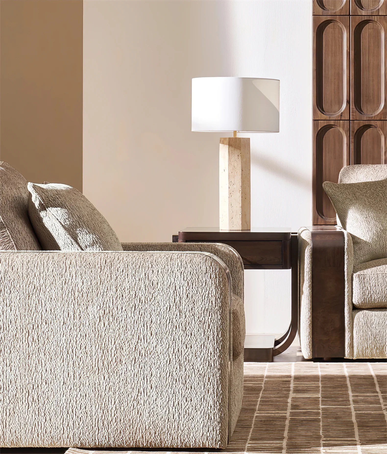 Travertine Column Table Lamp - Image 16