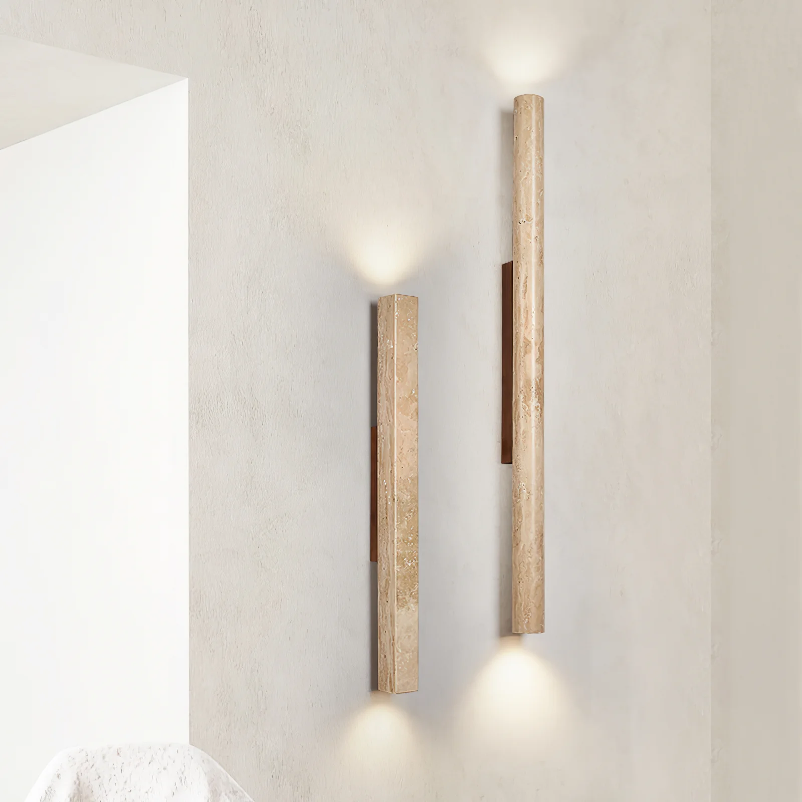 Travertine Column Wall Light - Image 2