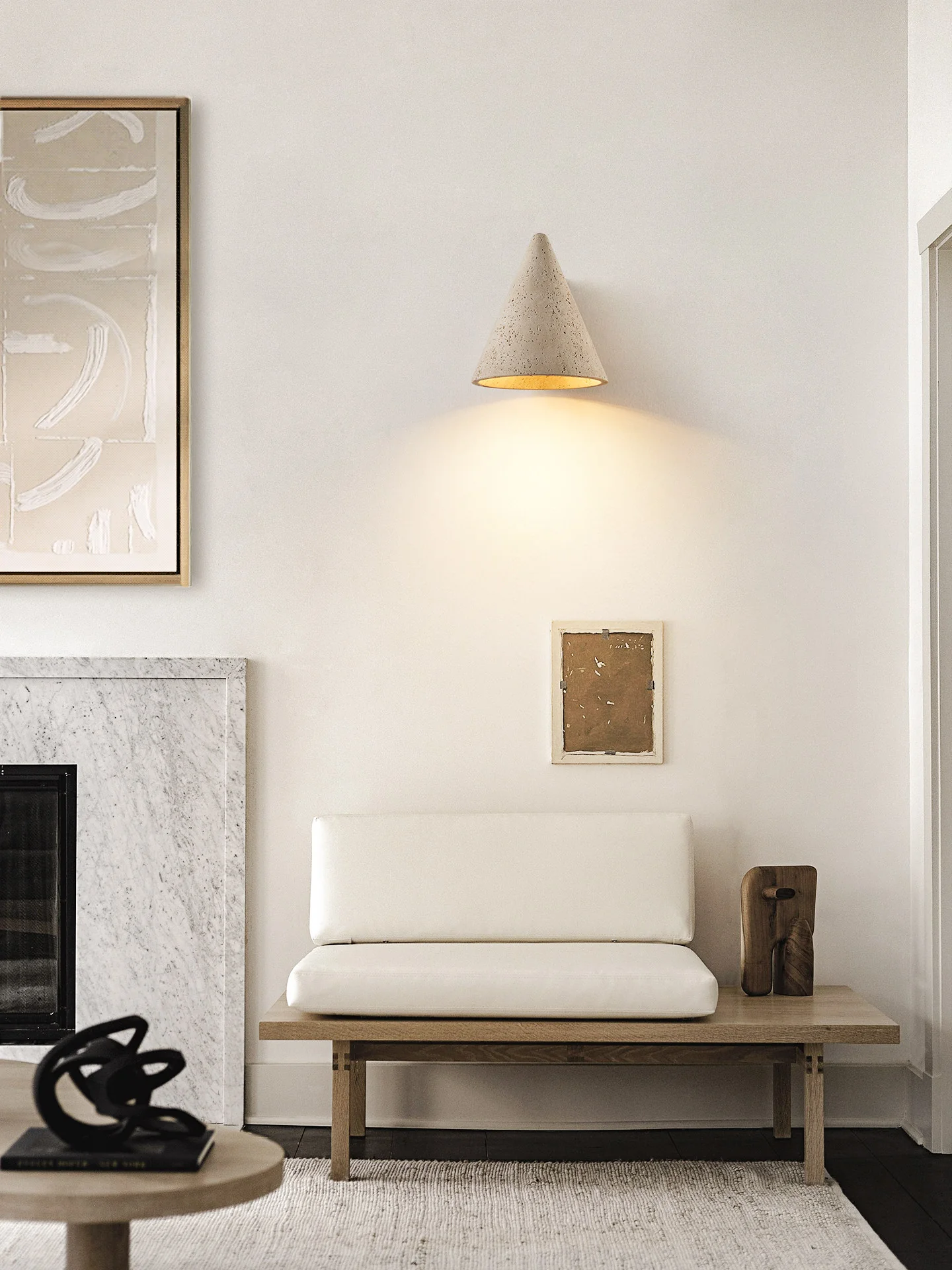Travertine Cone Wall Sconce - Image 10