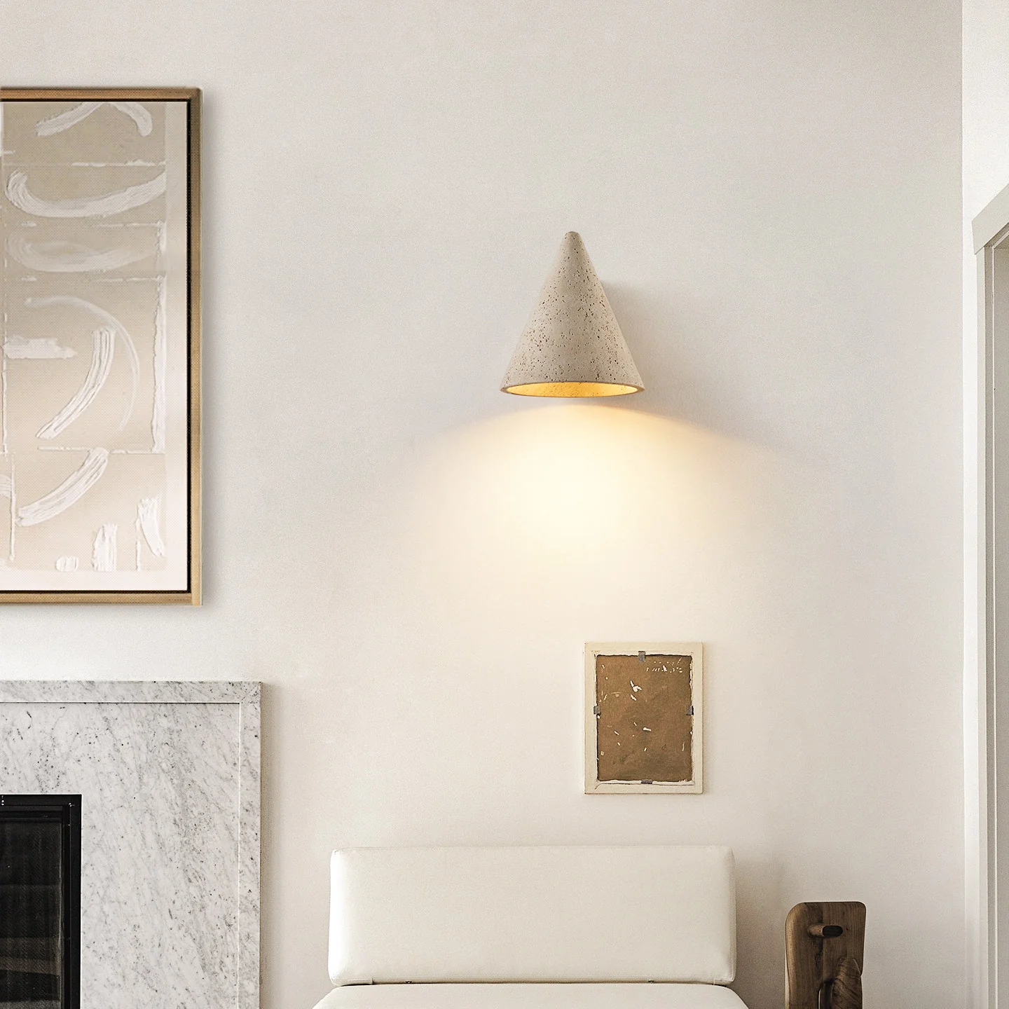 Travertine Cone Wall Sconce - Image 13