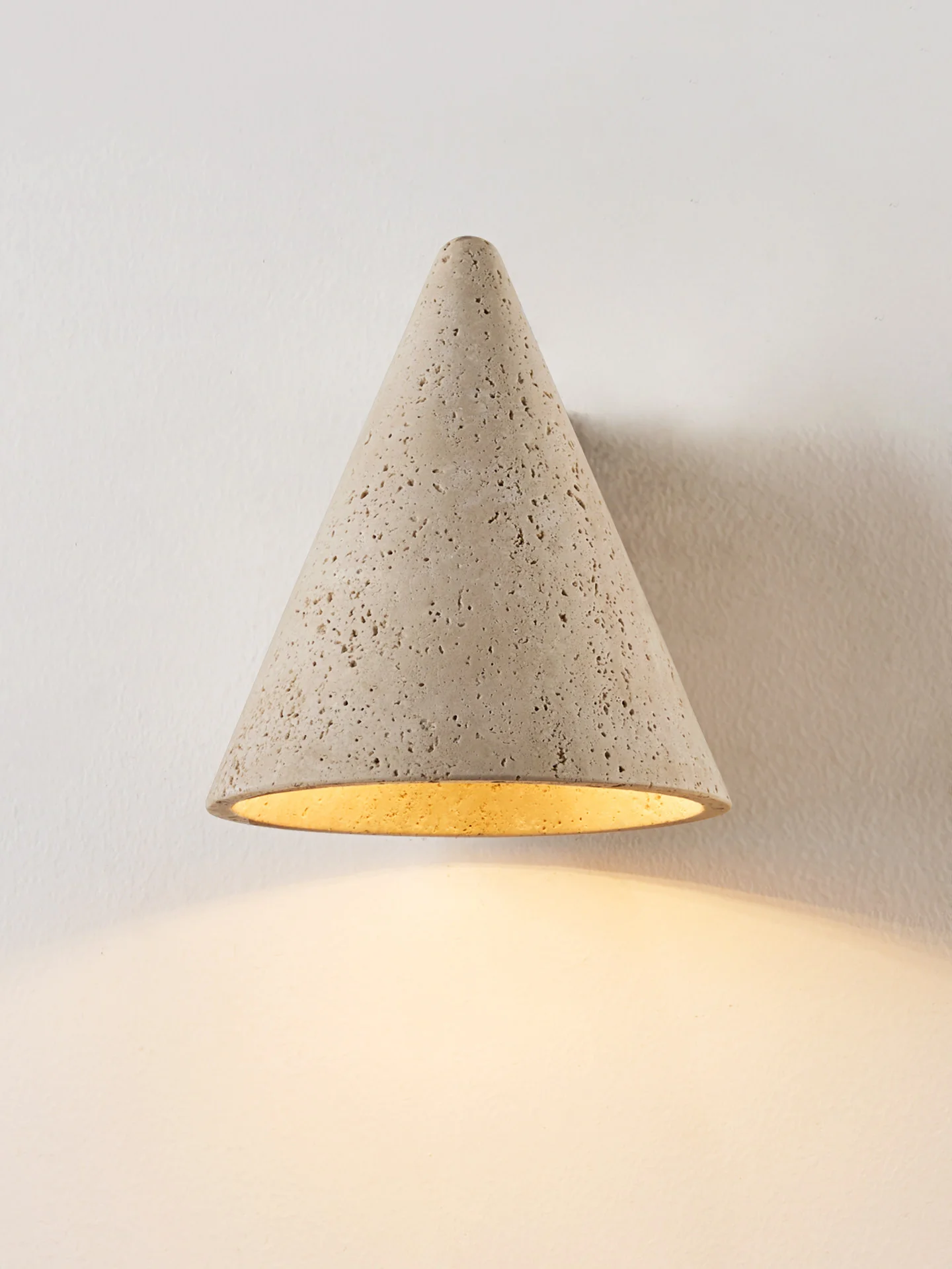 Travertine Cone Wall Sconce - Image 14
